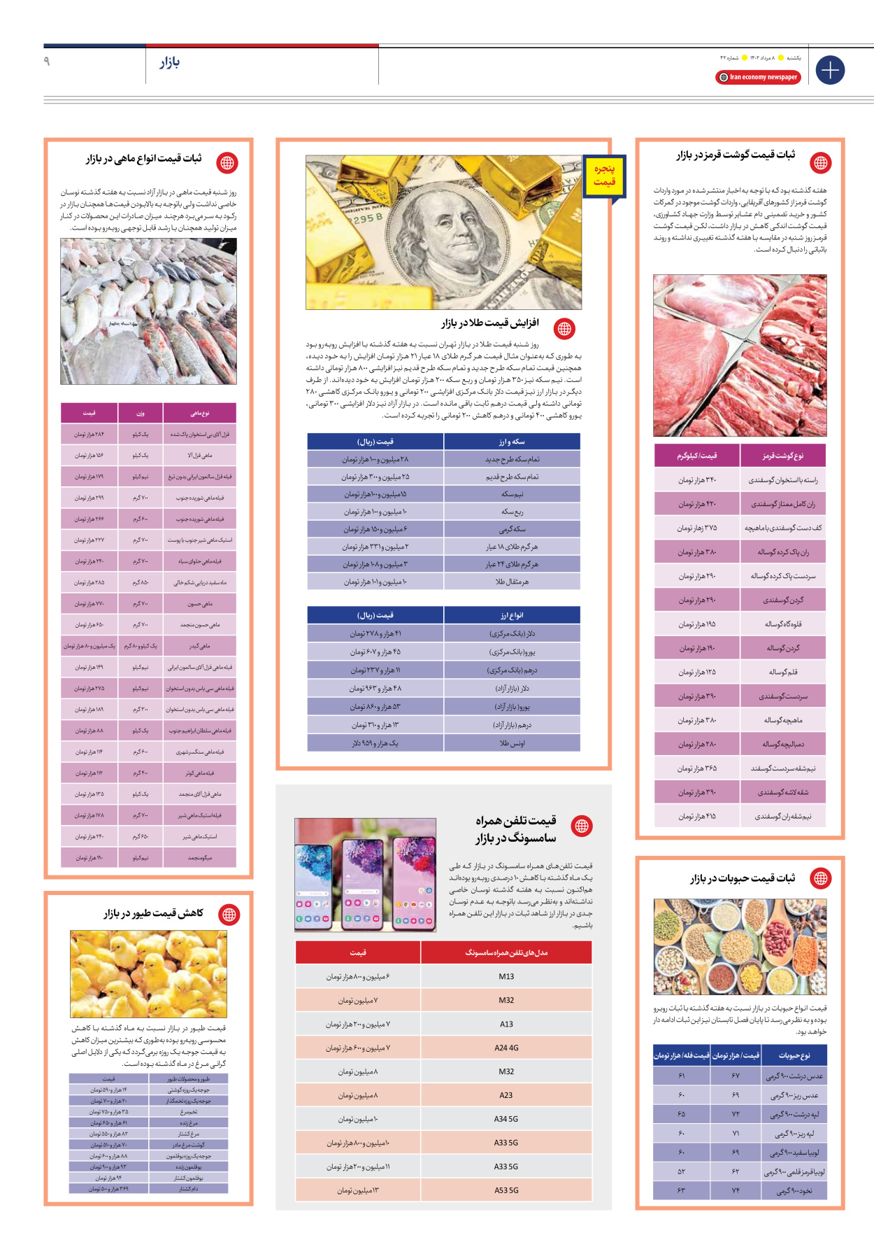 روزنامه ایران اقتصادی - شماره چهل و دو - ۰۸ مرداد ۱۴۰۲ - صفحه ۹