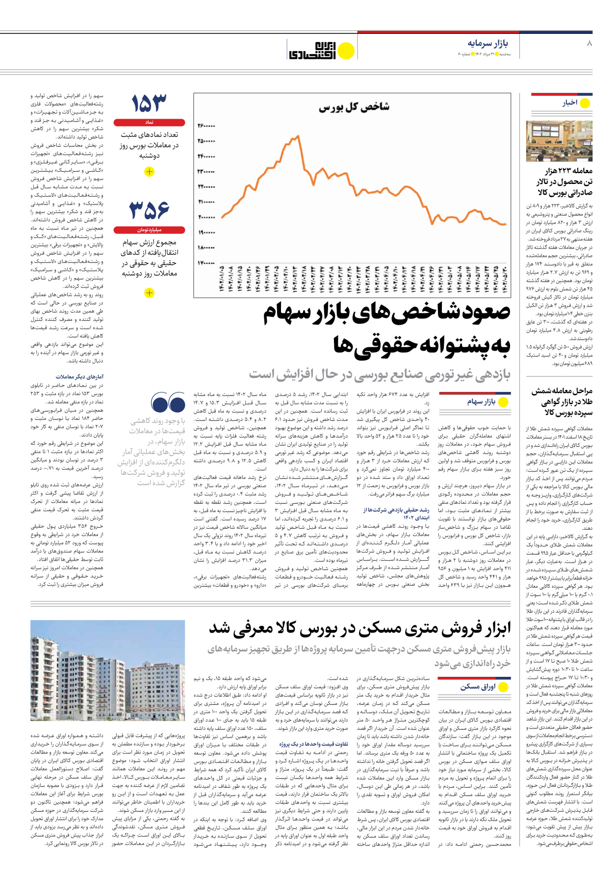 روزنامه ایران اقتصادی - شماره شصت - ۳۱ مرداد ۱۴۰۲ - صفحه ۸
