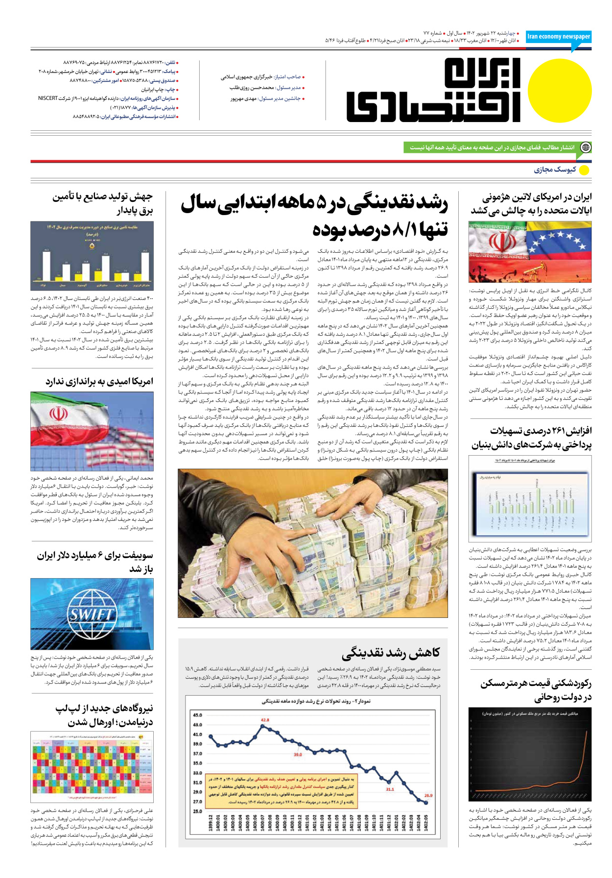 روزنامه ایران اقتصادی - شماره هفتاد و هفت - ۲۲ شهریور ۱۴۰۲ - صفحه ۱۶