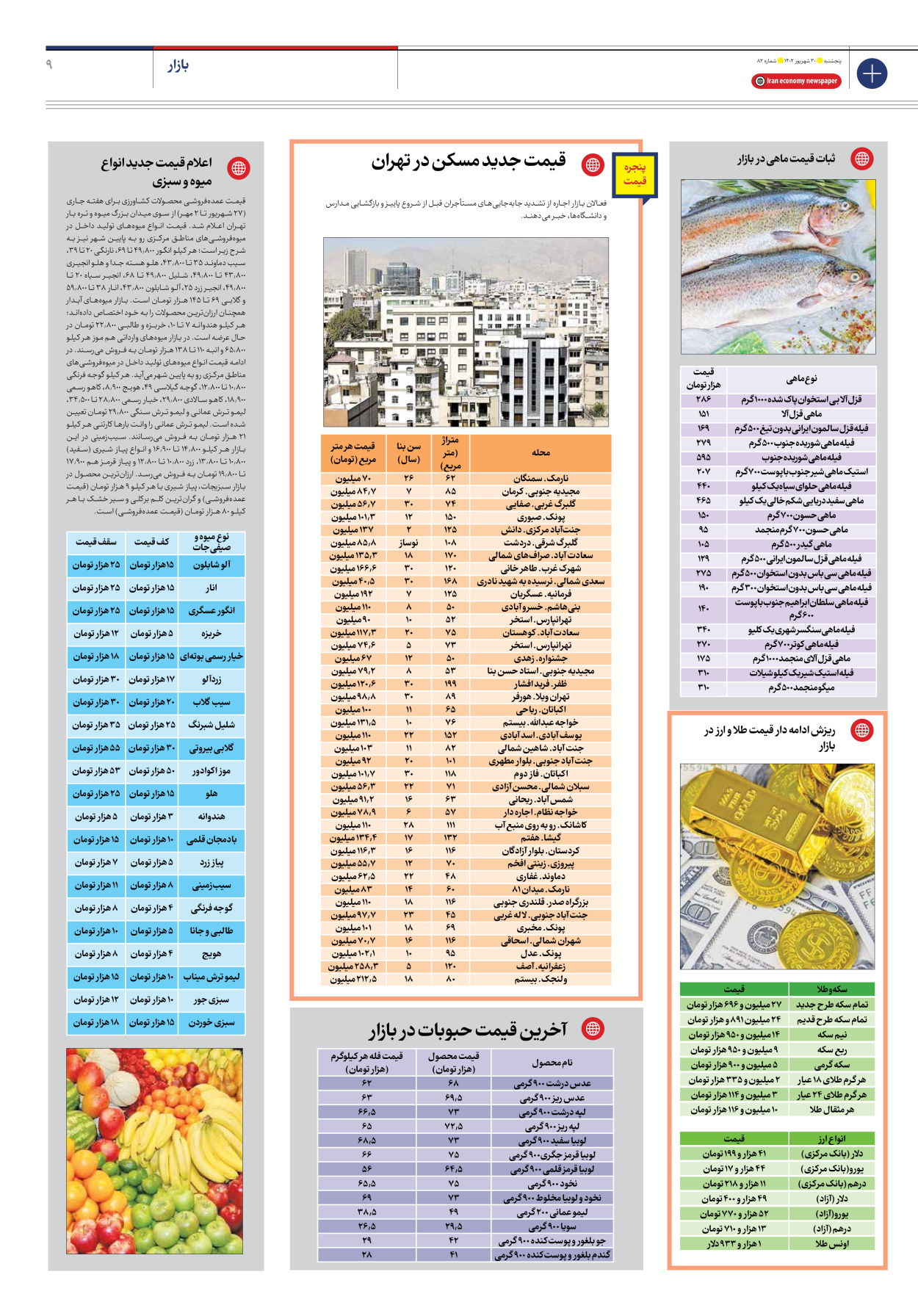 روزنامه ایران اقتصادی - شماره هشتاد و دو - ۳۰ شهریور ۱۴۰۲ - صفحه ۹