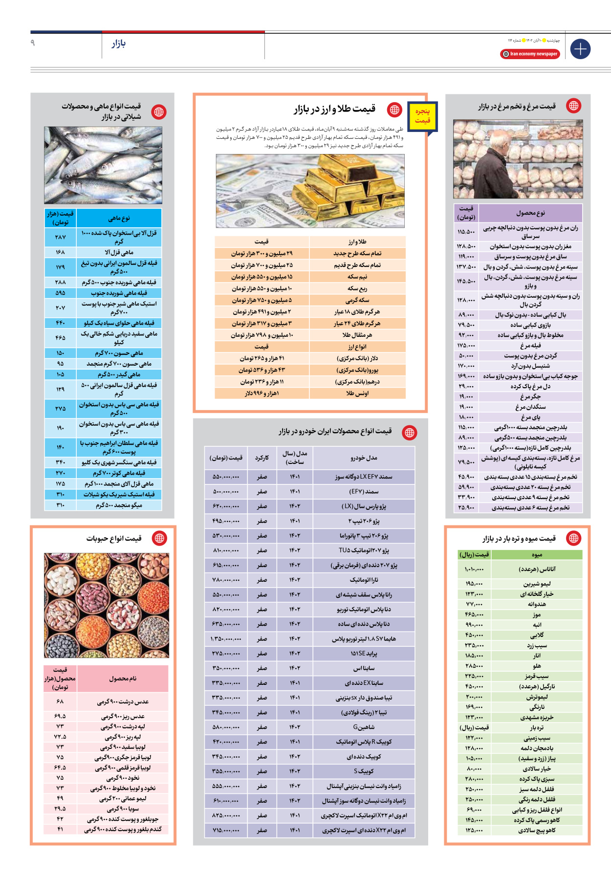 روزنامه ایران اقتصادی - شماره صد و چهارده - ۱۰ آبان ۱۴۰۲ - صفحه ۹