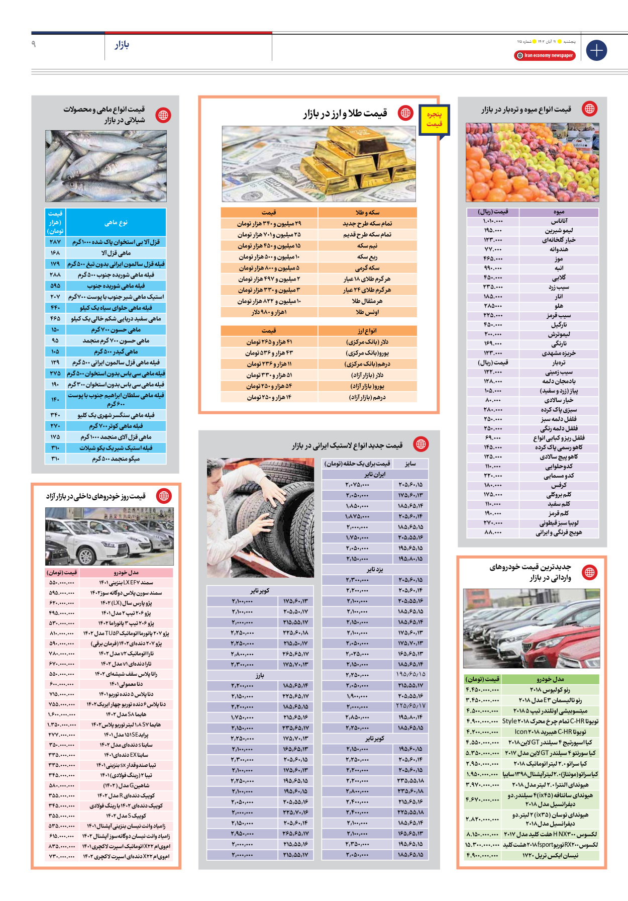 روزنامه ایران اقتصادی - شماره صد و پانزده - ۱۱ آبان ۱۴۰۲ - صفحه ۹