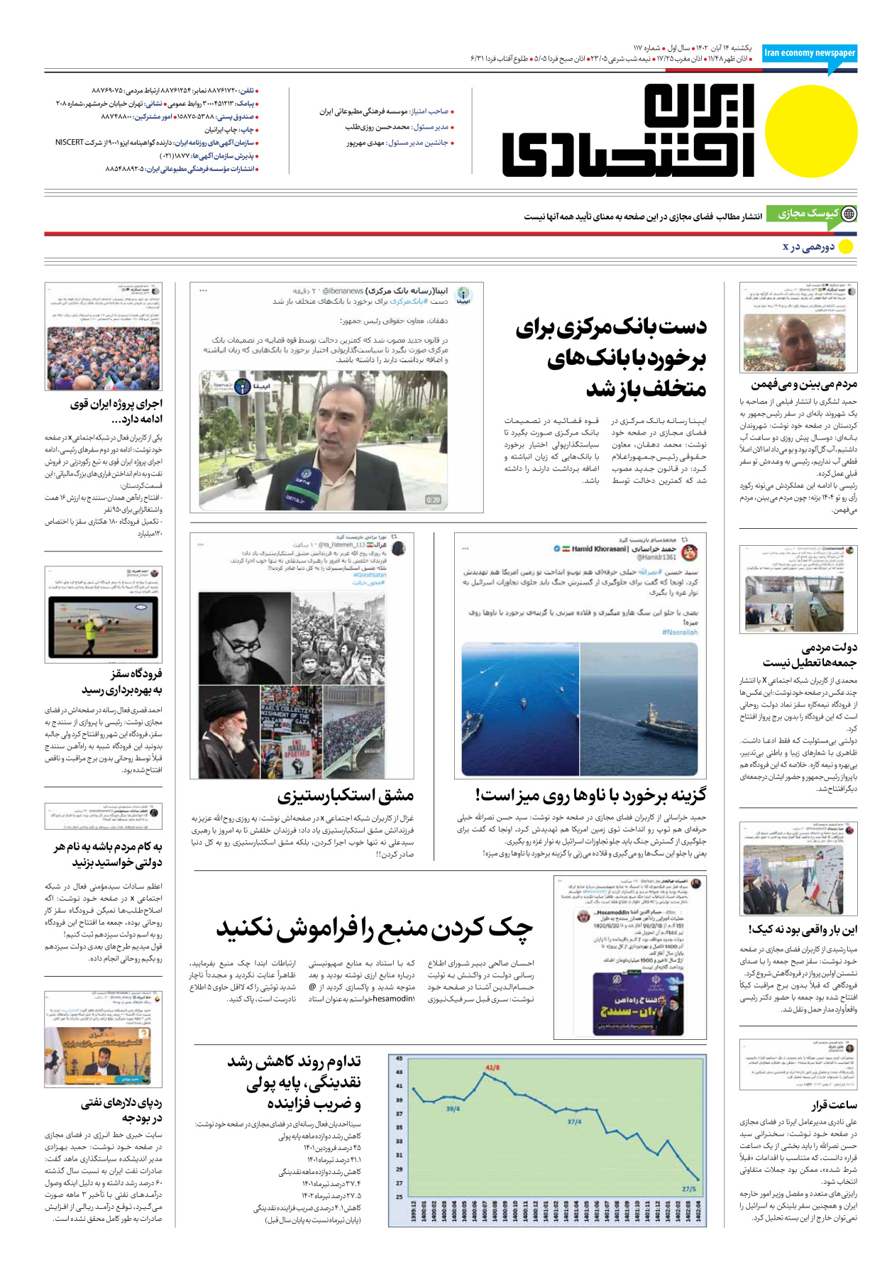 روزنامه ایران اقتصادی - شماره صد و هفده - ۱۴ آبان ۱۴۰۲ - صفحه ۱۶