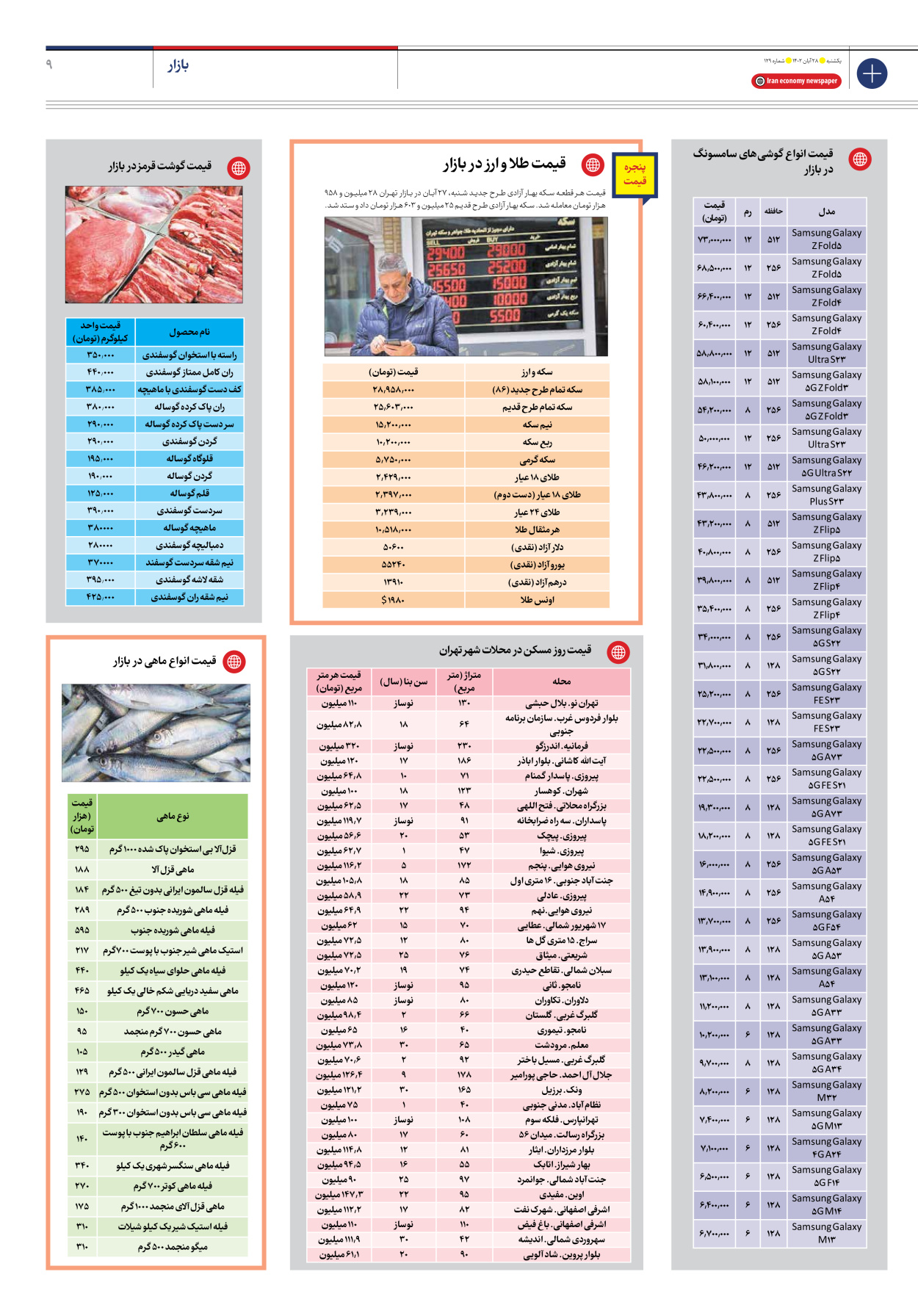 روزنامه ایران اقتصادی - شماره صد و بیست و نه - ۲۸ آبان ۱۴۰۲ - صفحه ۹