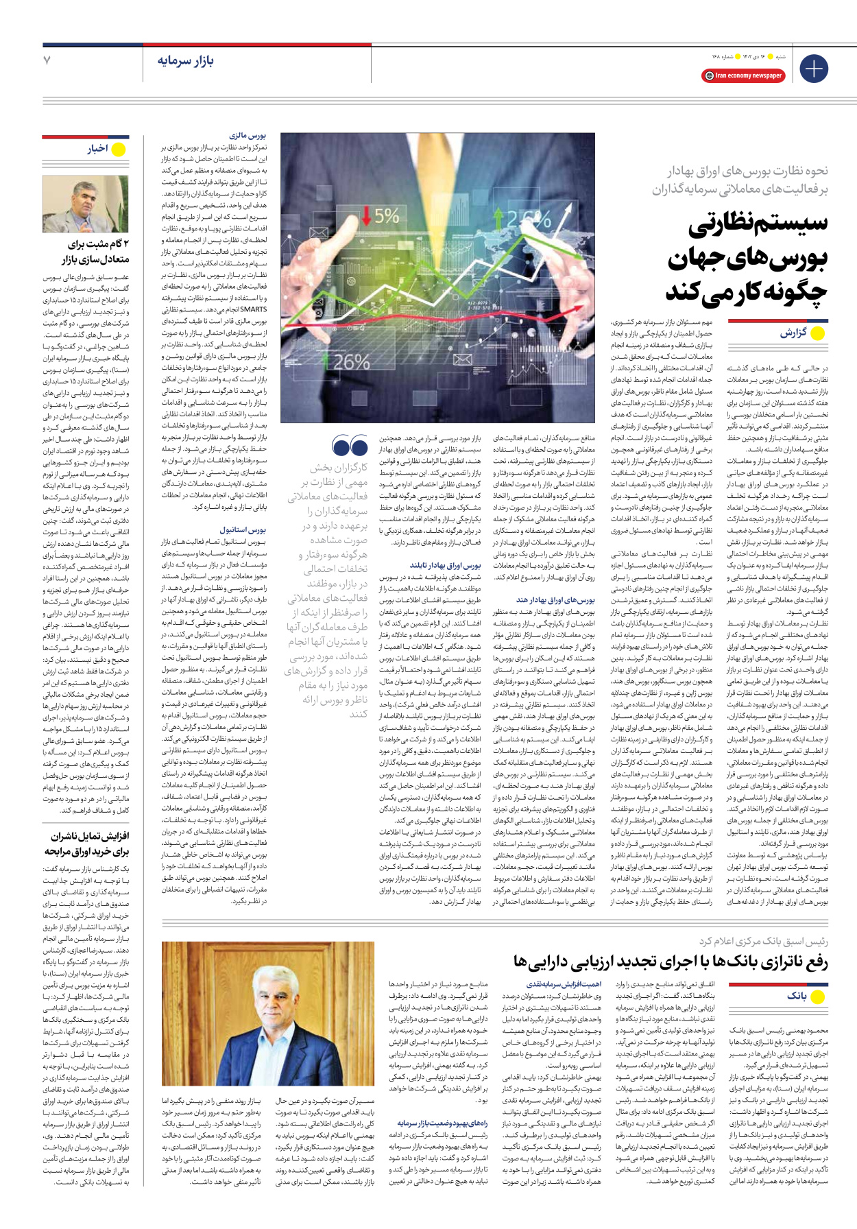 روزنامه ایران اقتصادی - شماره صد و شصت و هشت - ۱۶ دی ۱۴۰۲ - صفحه ۷