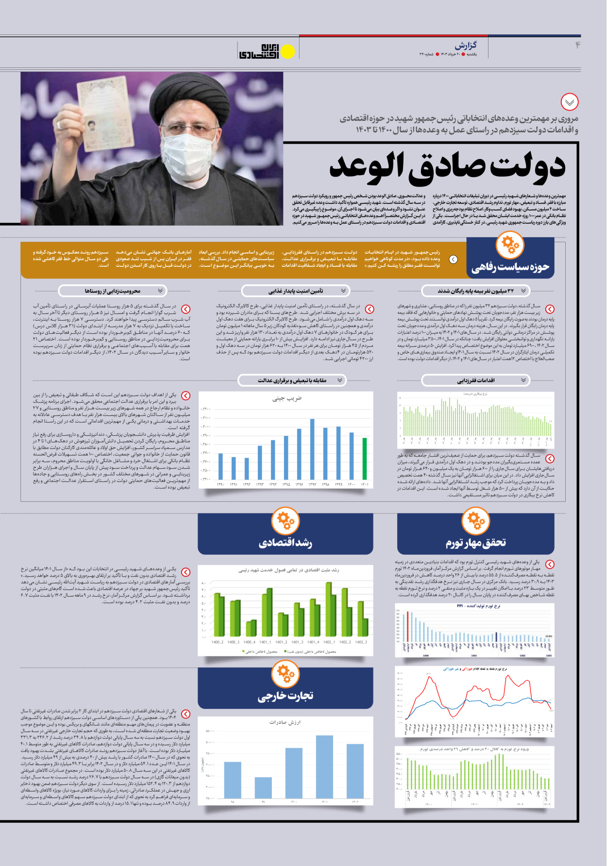 روزنامه ایران اقتصادی - شماره دویست و چهل - ۲۰ خرداد ۱۴۰۳ - صفحه ۴